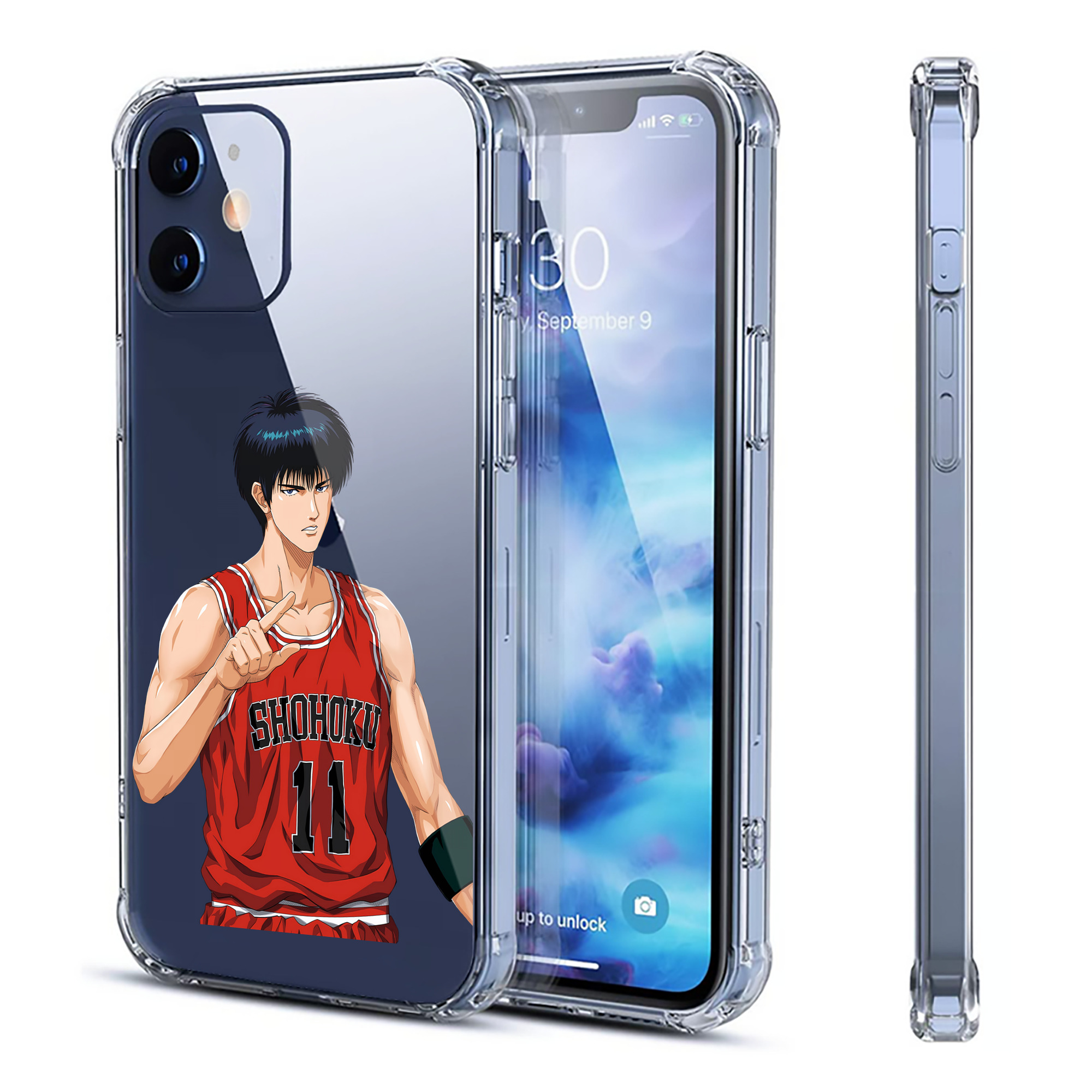 （画像用） SLAM DUNK／スラムダンク 【iPhone 12シリーズ対応】透明スマホケース（クリアソフトケース）